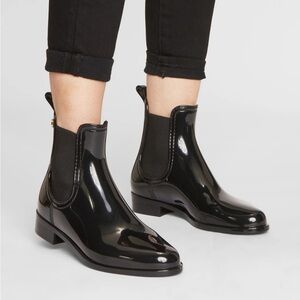 Lemon Jelly black Comfy Chelsea ankle rain boots - 38 (US 8) NWOT